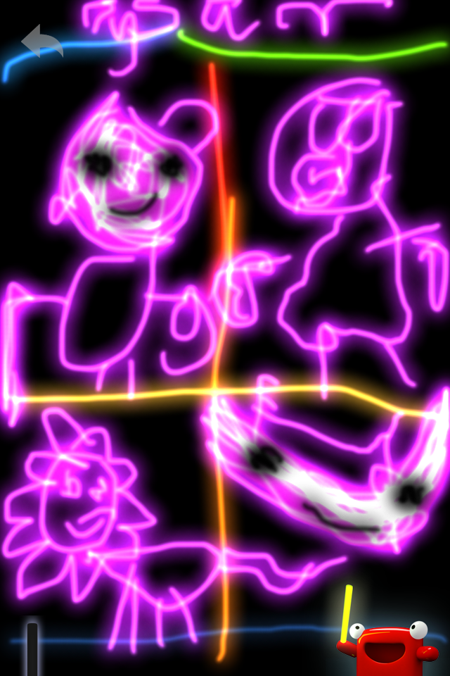 Sam's drawings on an iPhone App