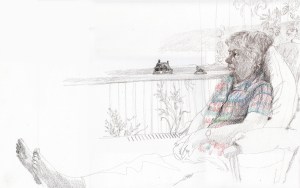 Aunty Maureen Watching Tennis